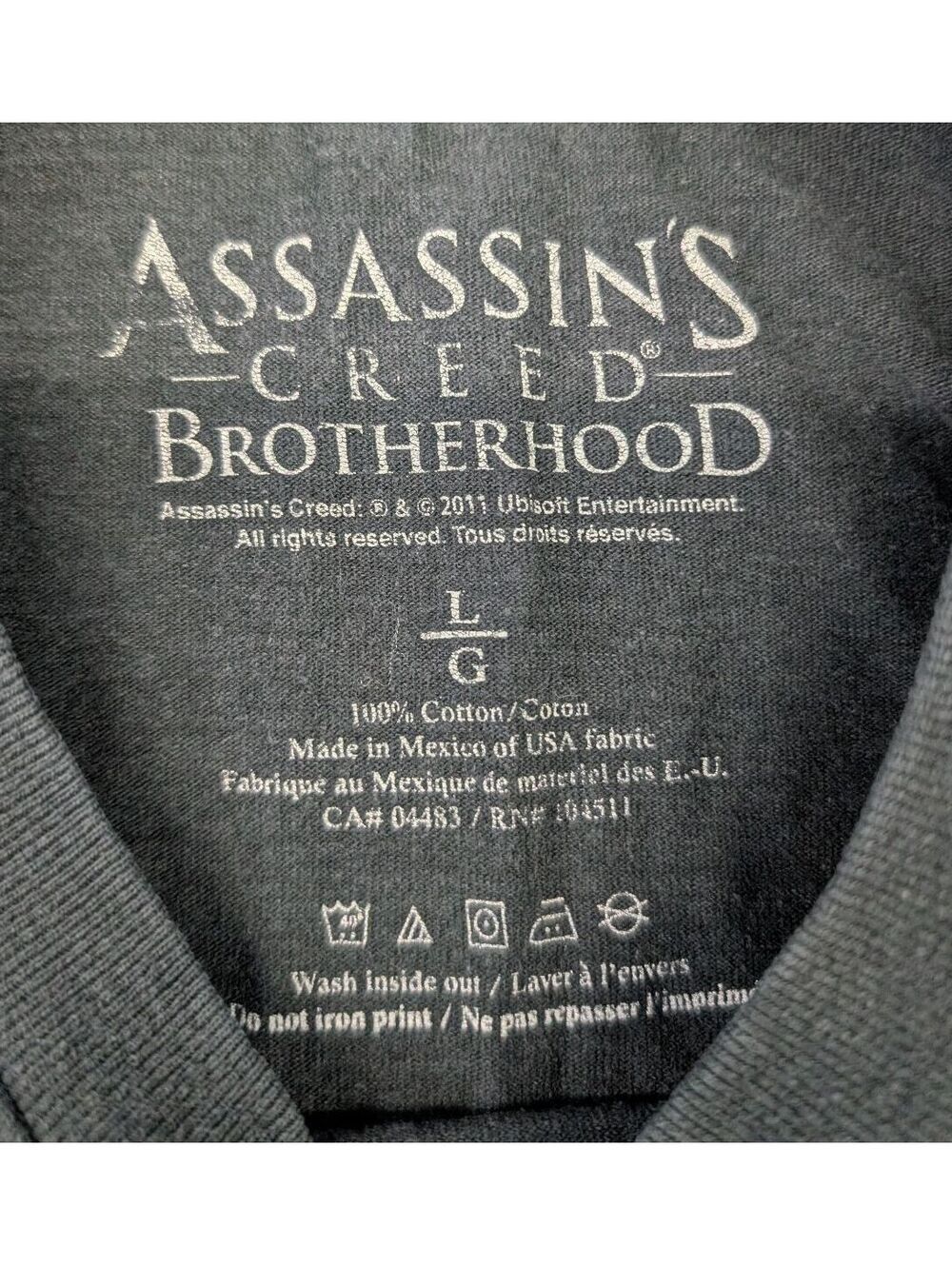 2011 Assassins Creed Brotherhood Video Game Promo T-shirt - Picture 3 of 6